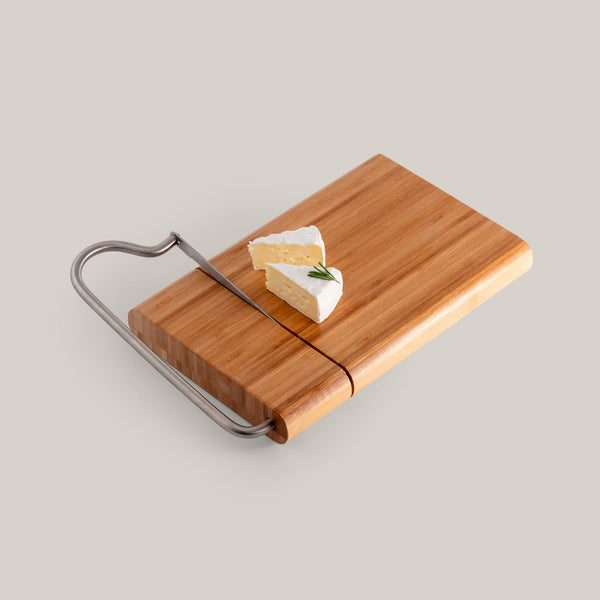 Bamboo Board with Stainless Steel Cheese Slicer