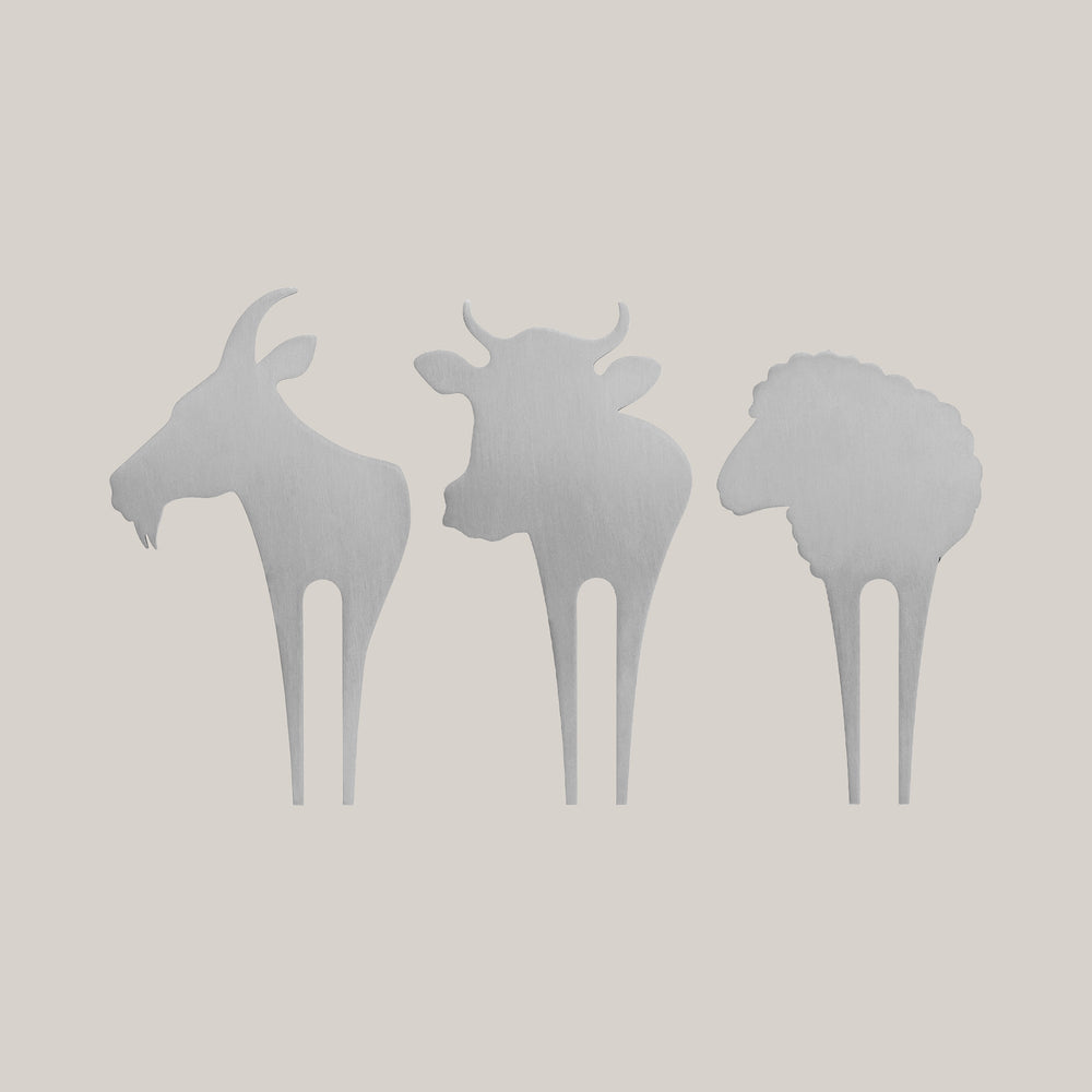 Animal Cheese Pick Set - Stainless Steel