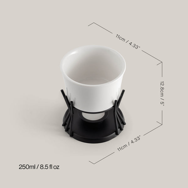 Kindle Ceramic Chocolate & Cheese Fondue Set