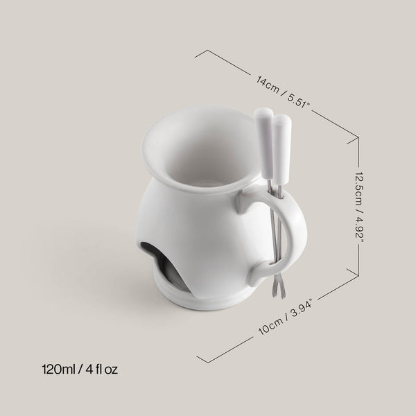 4-Piece Chocolate Fondue Set | Indulge White | Swissmar