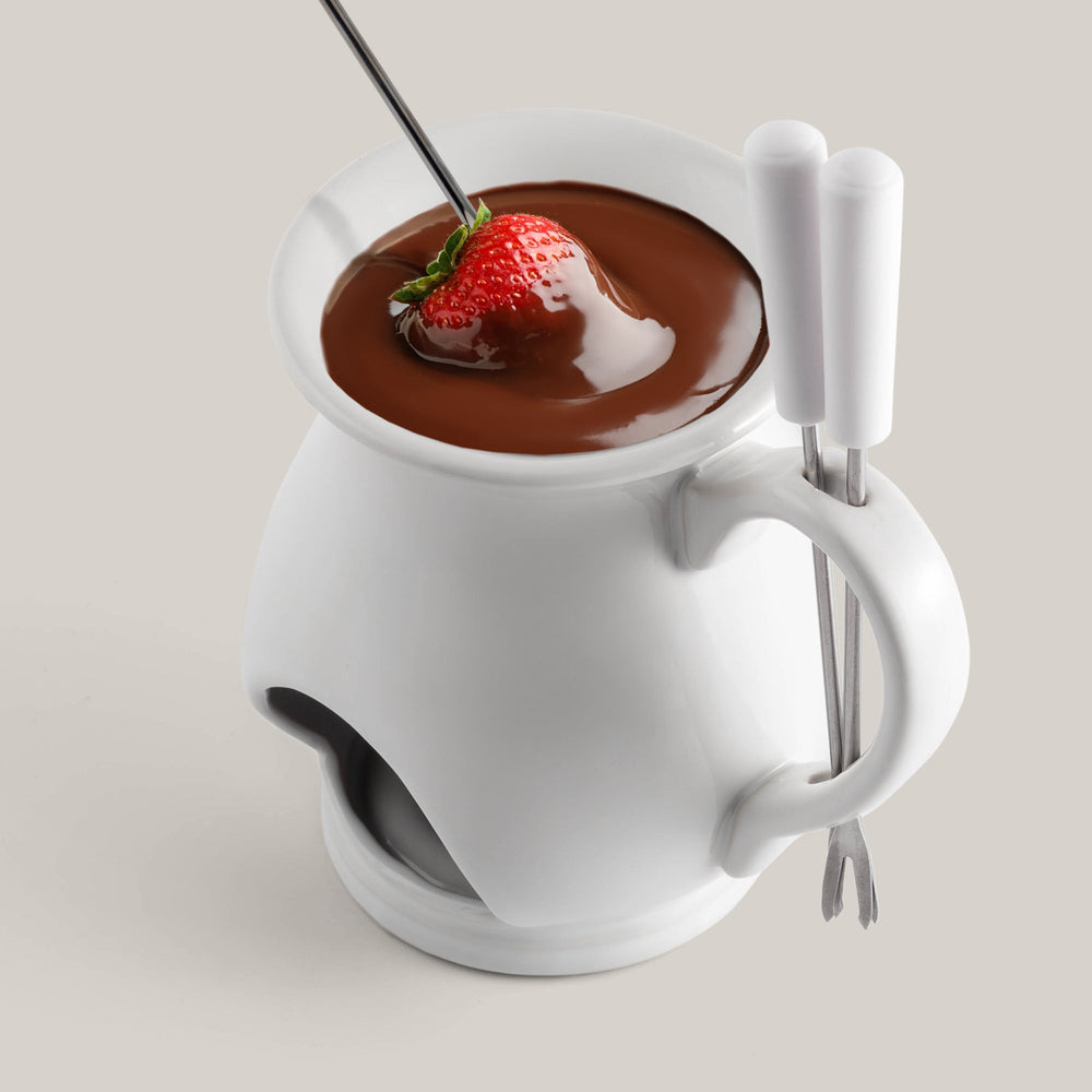 4-Piece Chocolate Fondue Set | Indulge White | Swissmar