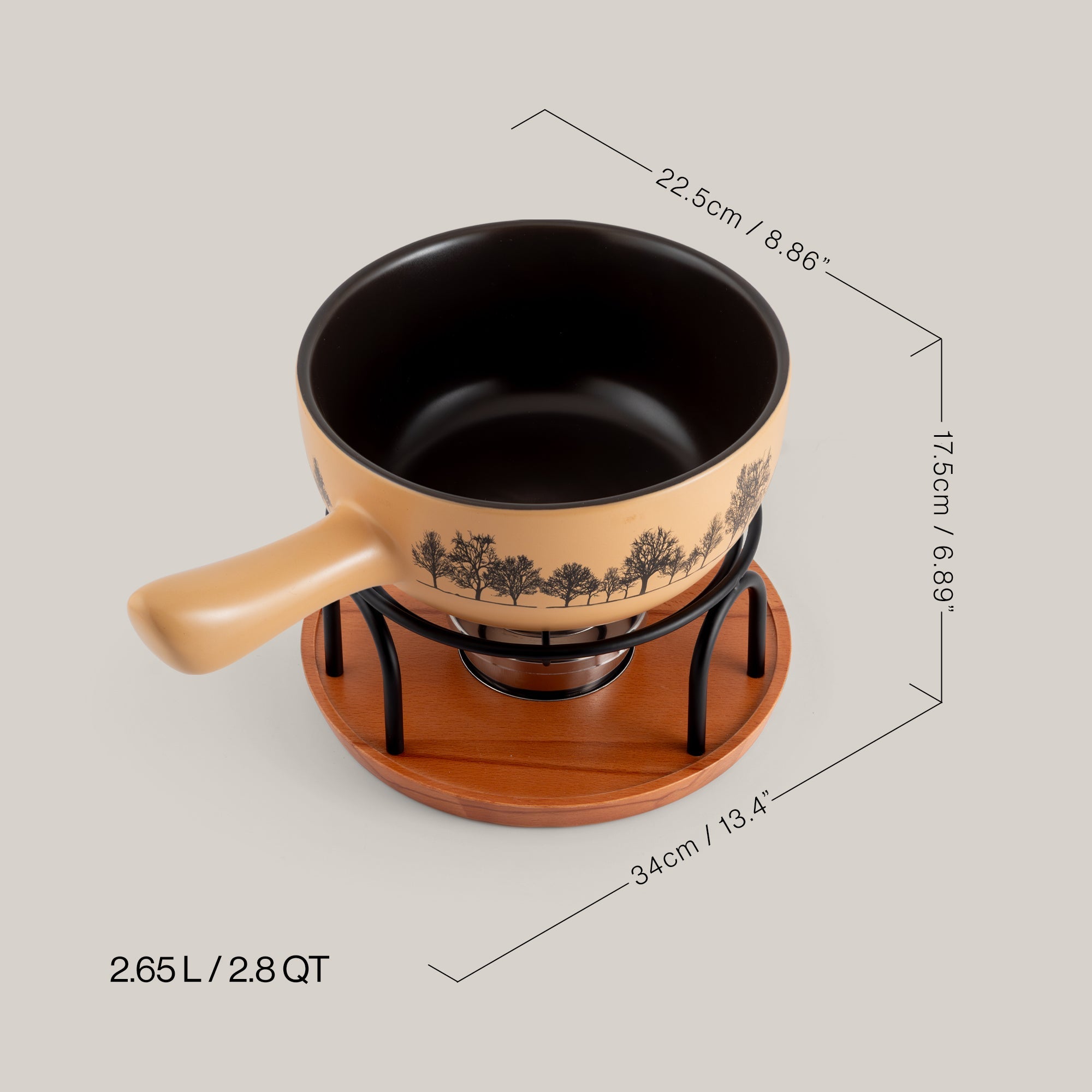 Jura Ceramic Cheese Fondue Set