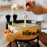 Swissmar Jura Fondue Ceramic 9 Piece Set 2.8 Quart