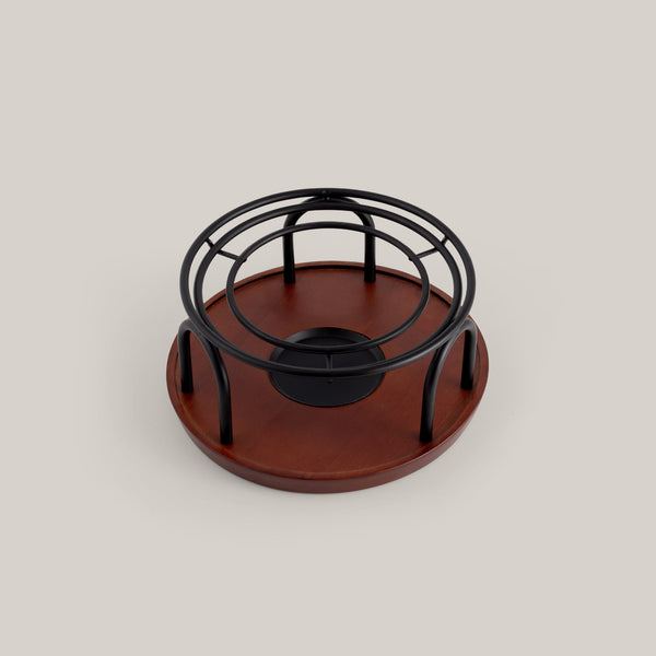 Ticino Red Cast Iron Cheese Fondue Set
