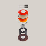 Sierra Orange 3-in-1 Cast Iron Fondue Set