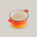 Sierra Orange 3-in-1 Cast Iron Fondue Set
