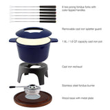 Cast Iron Fondue Set | Sierra | Deep Blue | Swissmar