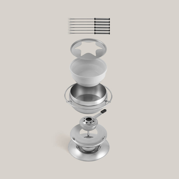 Zuri 3-in-1 Stainless Steel Fondue Set