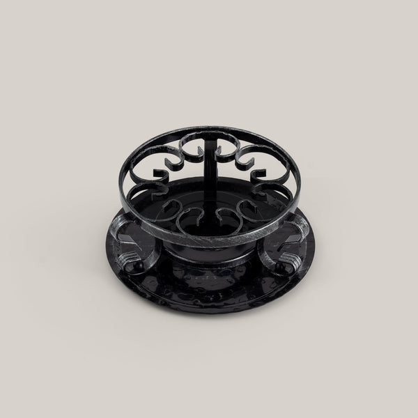 Lugano Matte Black Cast Iron Cheese Fondue Set