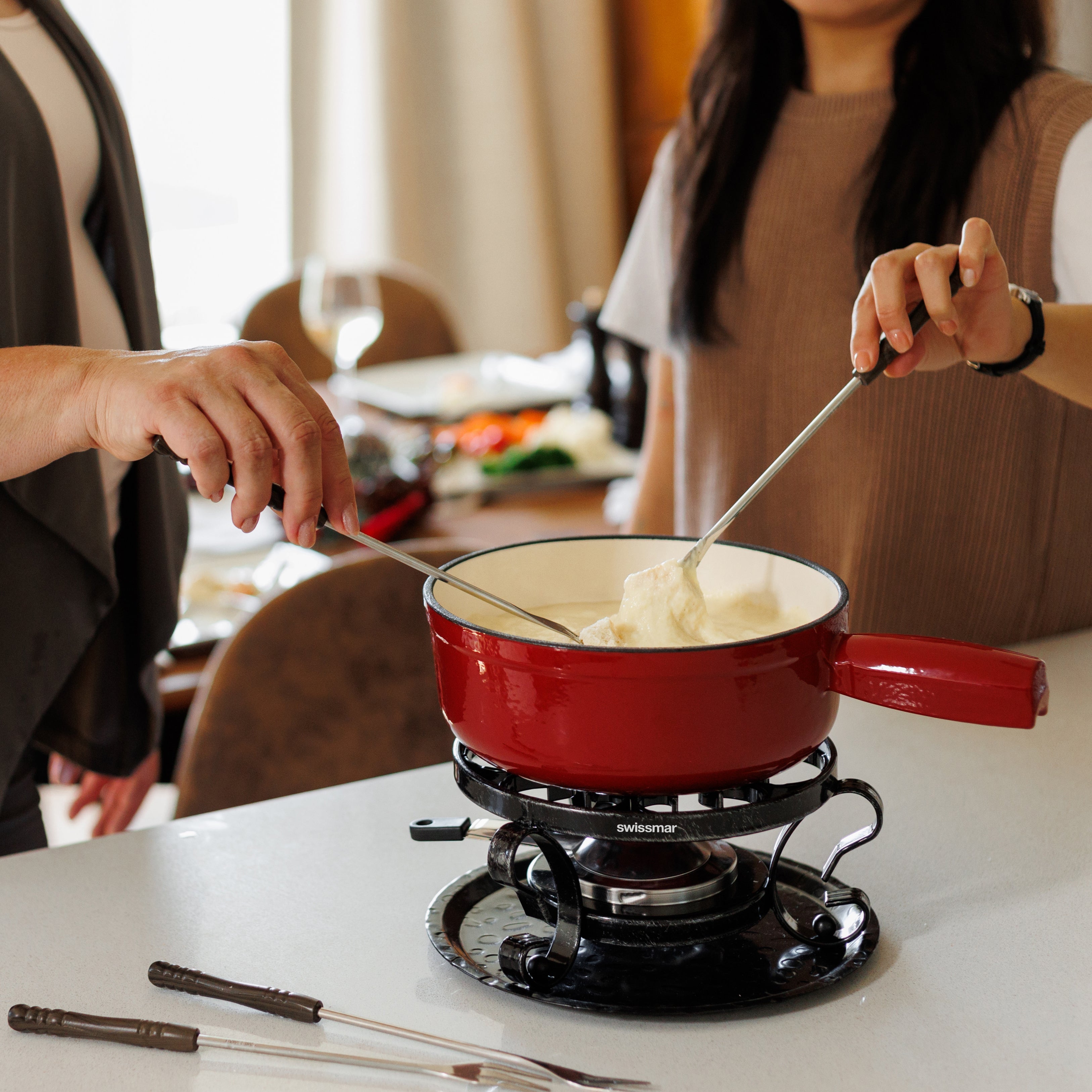 Swissmar Lugano Cast Iron Fondue Set
