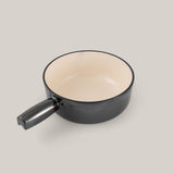 Lugano Metallic Black Cast Iron Cheese Fondue Set