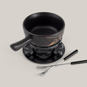 Gruyere Ceramic Cheese Fondue Set