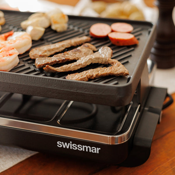 Classic Anthracite Cast Iron Raclette Party Grill