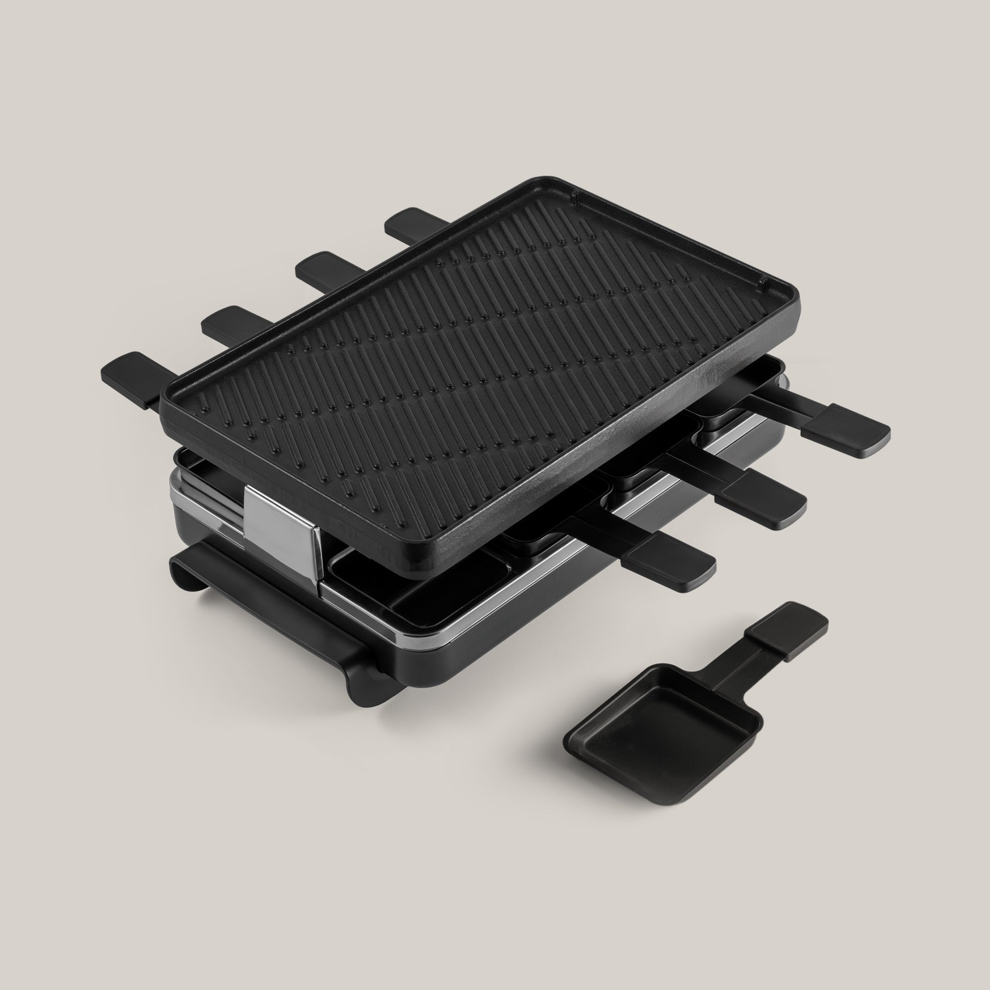 Swissmar Black Anthracite Raclette Party Grill with Reversible