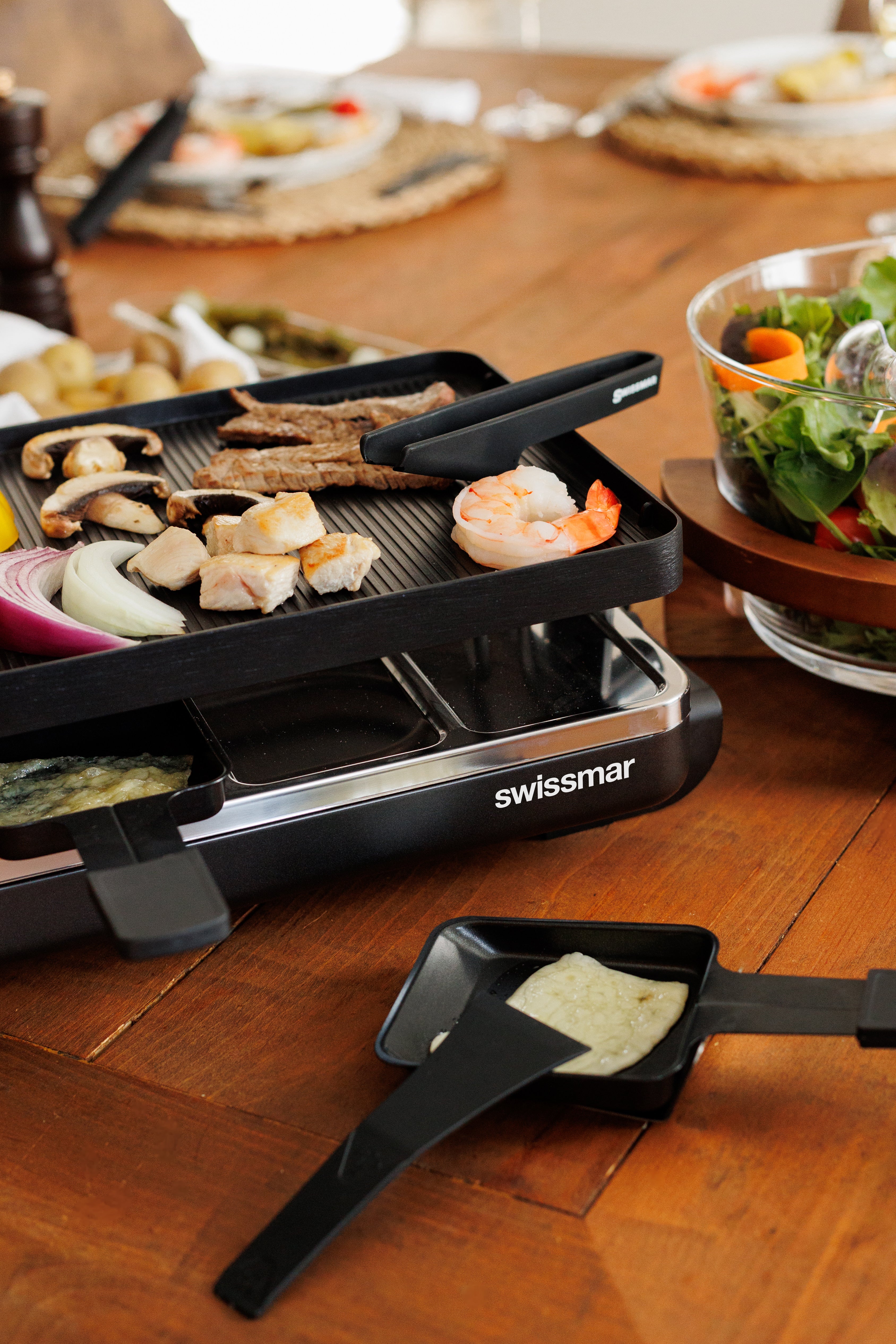 Classic Anthracite Cast Aluminum Raclette Party Grill