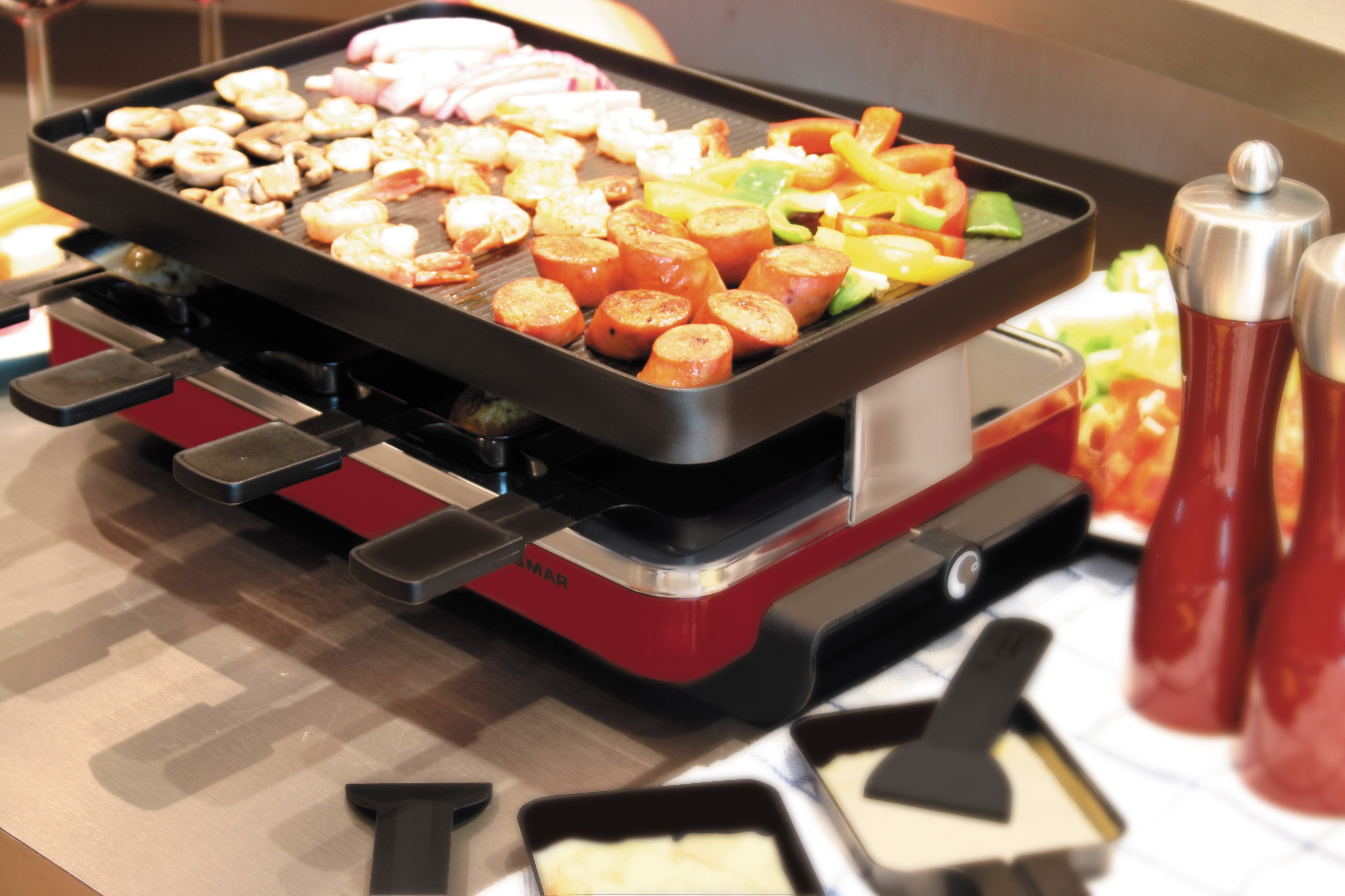 Raclette Grill | Aluminum Non-Stick | Classic Red | Swissmar