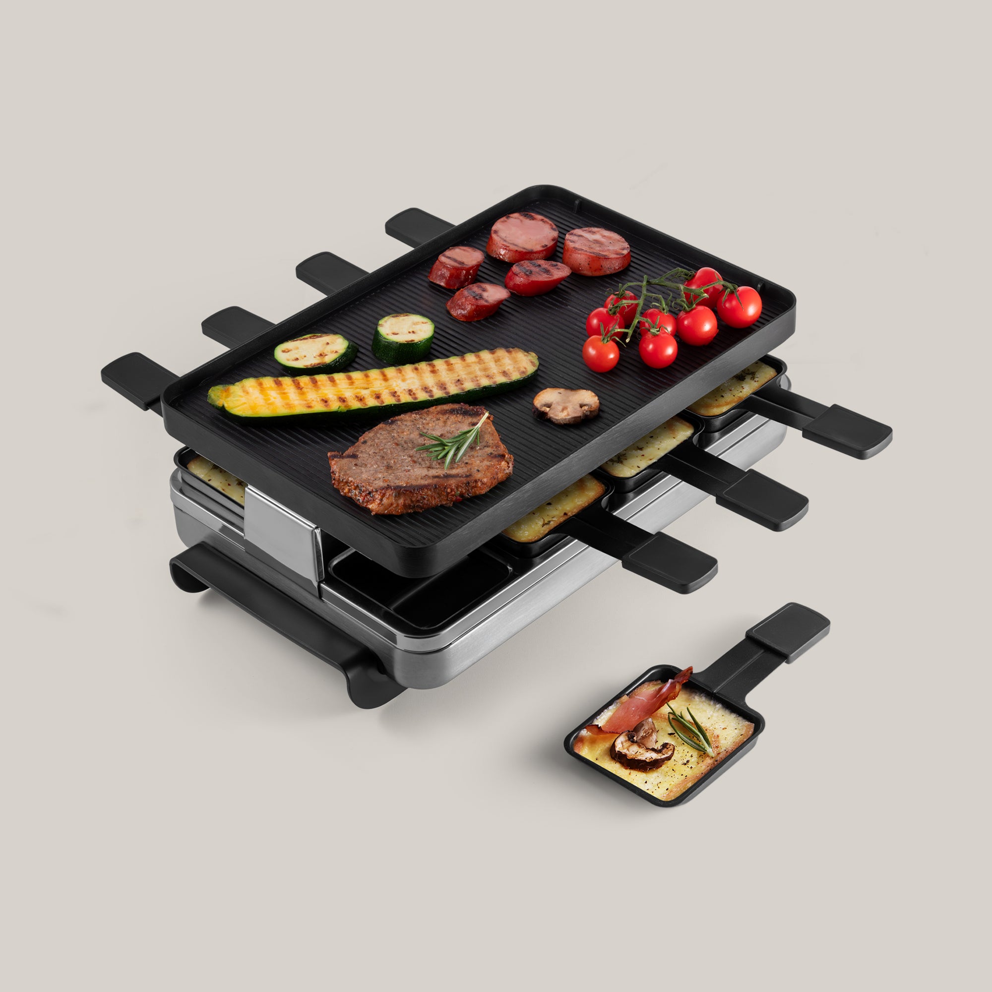 Classic Non-Stick Cast Aluminum Raclette Party Grill