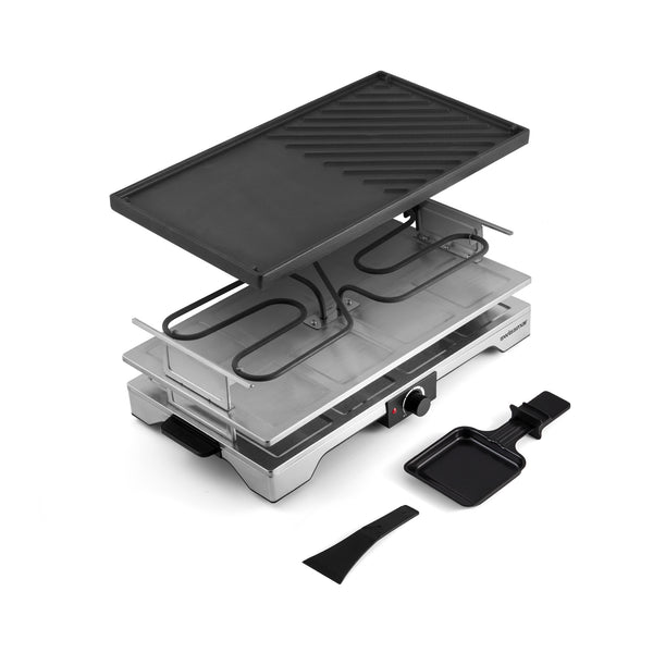 Swissmar Verso 8 Person Indoor Outdoor Raclette Cast Iron Top