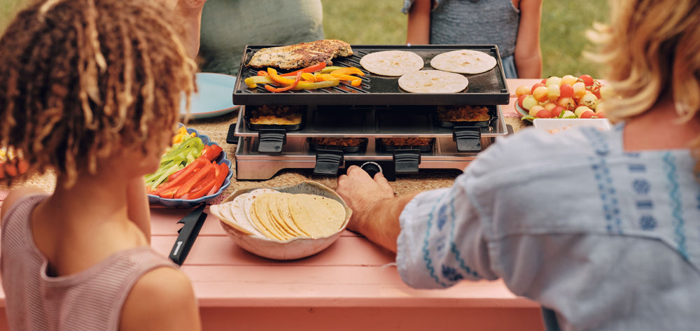 Swissmar Verso 8 Person Indoor Outdoor Raclette Cast Iron Top
