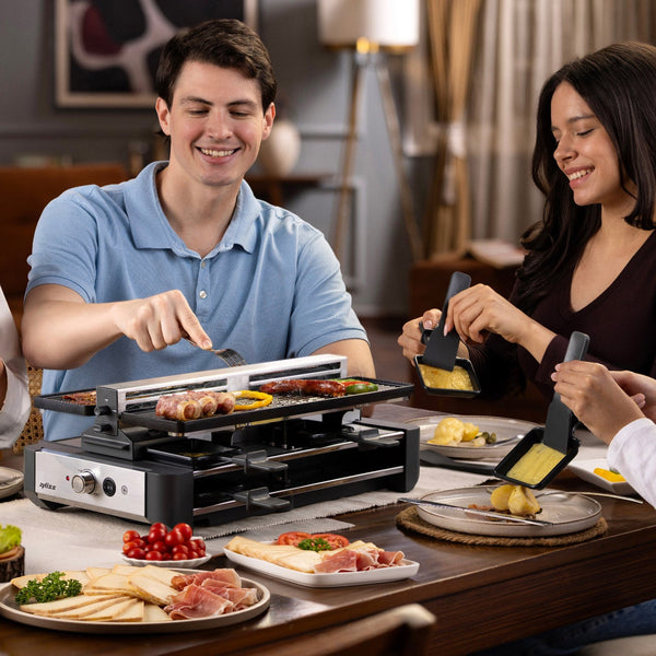 Venti 8 Person Raclette Grill with Smoke Extractor