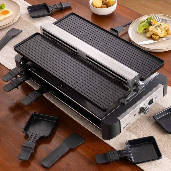 Venti 8 Person Raclette Grill with Smoke Extractor