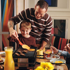 Swissmar Verso 8 Person Indoor Outdoor Raclette Cast Iron Top