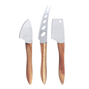 Swissmar 3 Pc Acacia Handle Cheese Knife Set product shot 